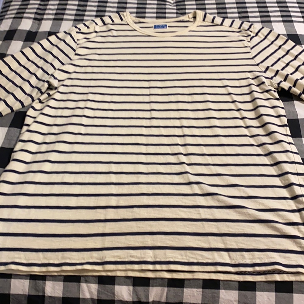 J.Crew Men's Long Sleeve Slub Stripe T-Shirt